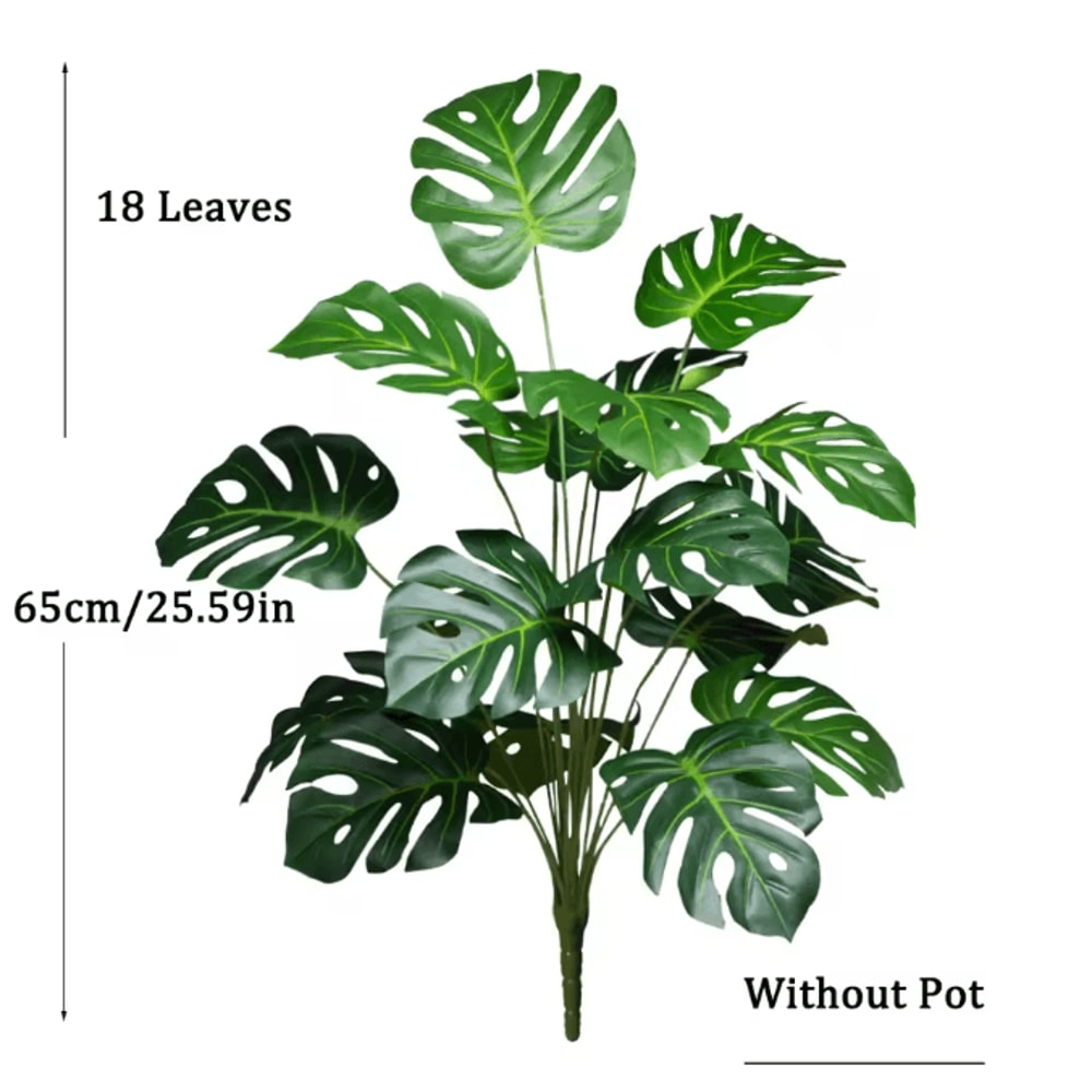 Large Artificial Monstera Leaves Tropical Palm Leaf Decor For Home Garden Events 6