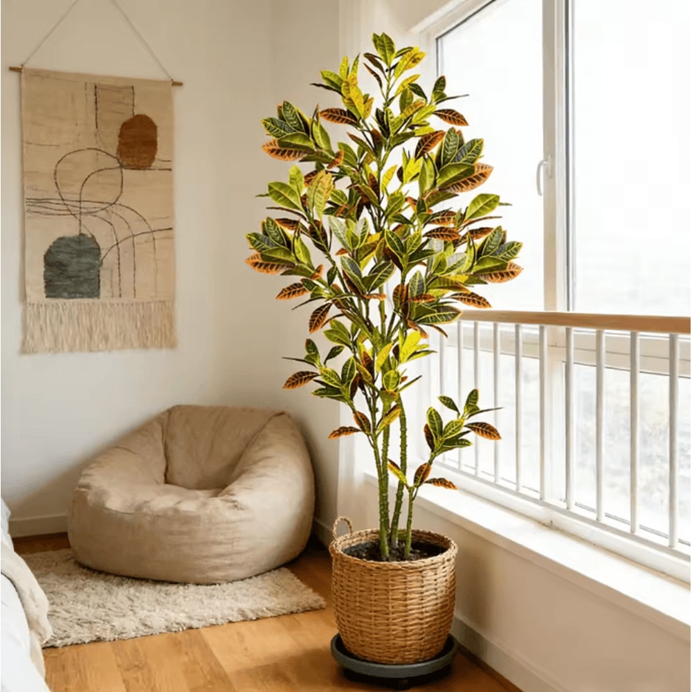Large Artificial Banyan Tree Ficus Plant Realistic Tropical Indoor Decor 0