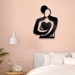 embrace love metal wall decor sign – minimalist romantic wall art for home & bedroom