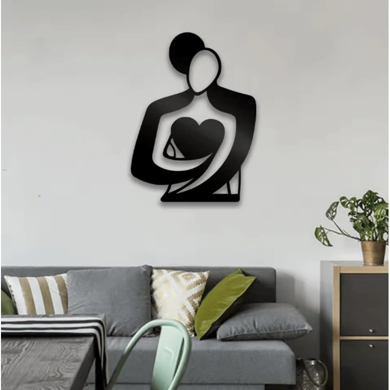 Embrace Love Metal Wall Decor Sign Minimalist Romantic Wall Art For Home Bedroom 1