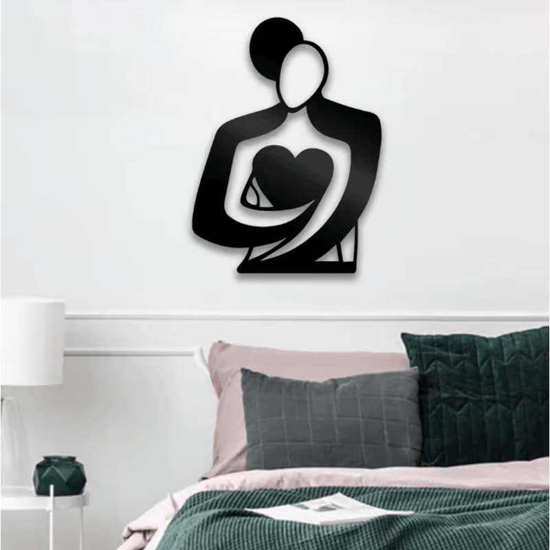 Embrace Love Metal Wall Decor Sign Minimalist Romantic Wall Art For Home Bedroom 2