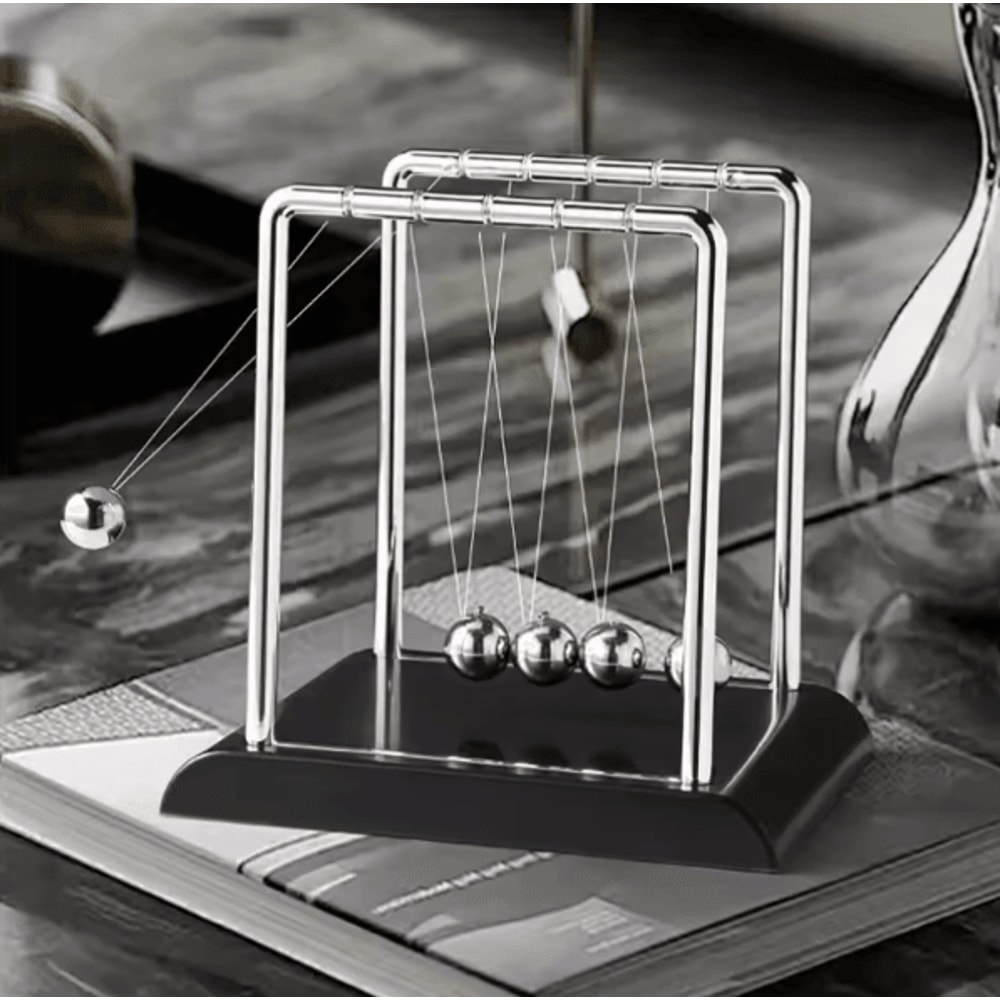 Newtons Cradle Balance Ball Desk Toy Kinetic Energy Pendulum Decor Science Gift 0