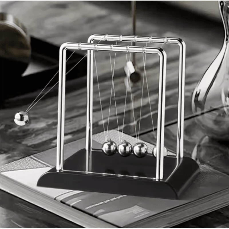 Newtons Cradle Balance Ball Desk Toy Kinetic Energy Pendulum Decor Science Gift 0