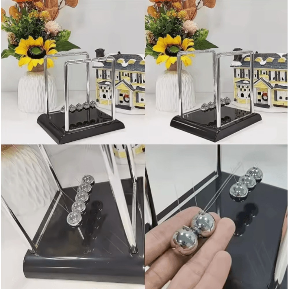 Newtons Cradle Balance Ball Desk Toy Kinetic Energy Pendulum Decor Science Gift 3