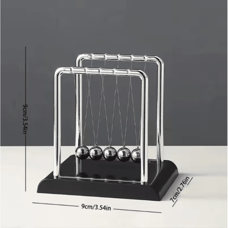 Newtons Cradle Balance Ball Desk Toy Kinetic Energy Pendulum Decor Science Gift 4