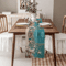 Summer Beach Starfish Linen Table Runner Coastal Ocean Decor For Dining Parties 1
