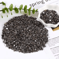 polished hematite crystal chips – natural healing stones for decor, crafts & energy balance