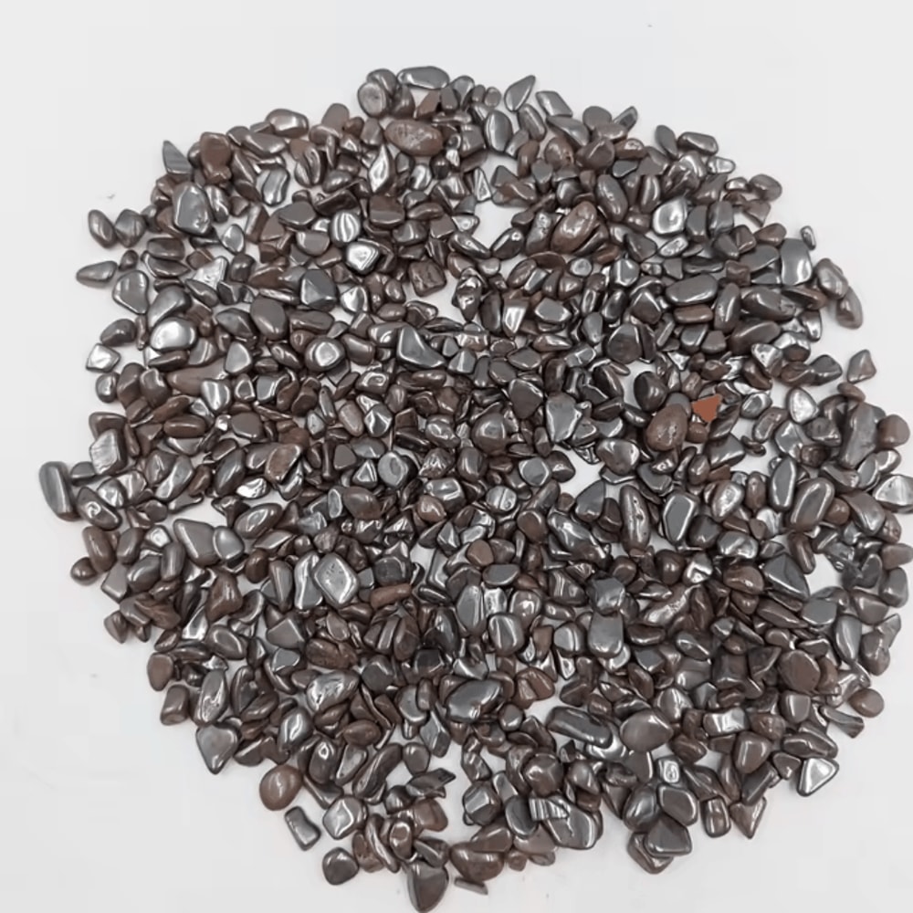 Polished Hematite Crystal Chips Natural Healing Stones For Decor Crafts Energy Balance 3