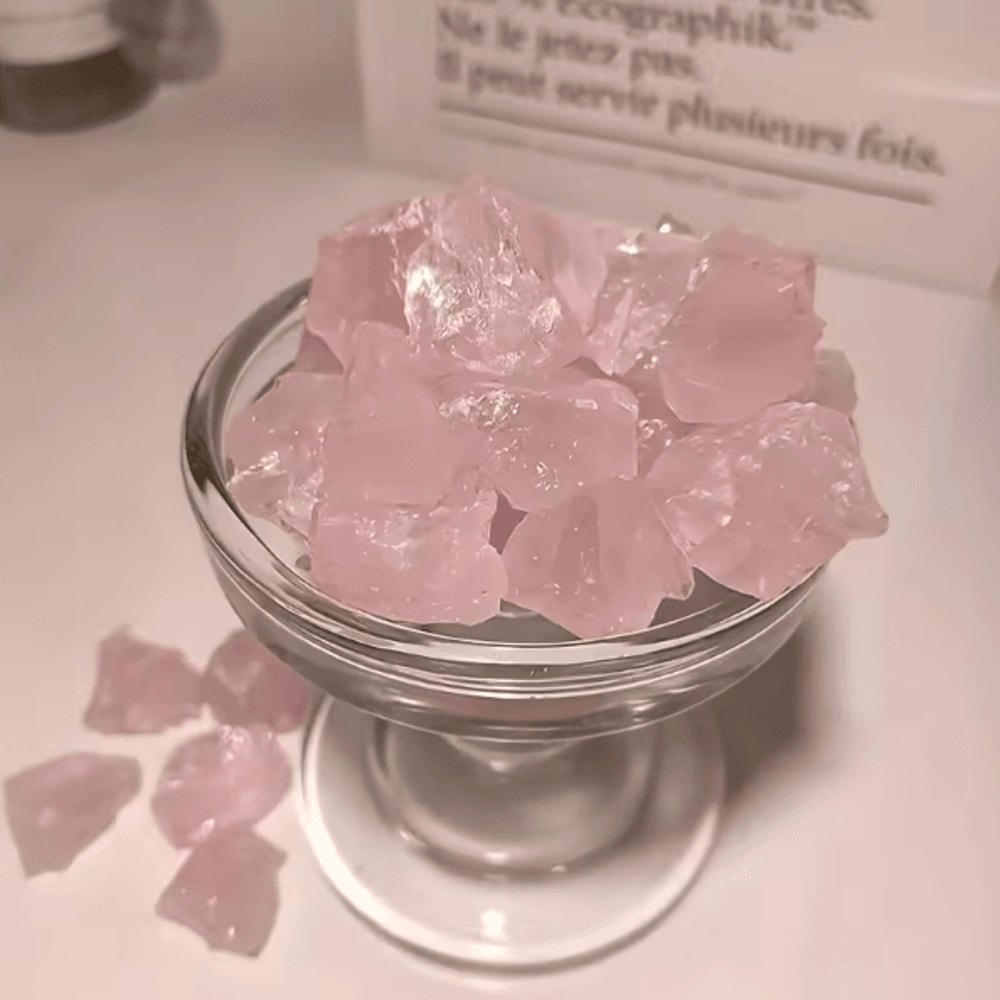Natural Rose Quartz Rough Stone Pink Crystal Aromatherapy Diffuser Healing Decor 0