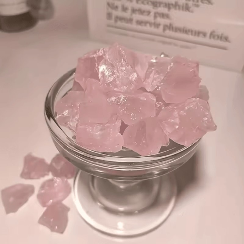 Natural Rose Quartz Rough Stone Pink Crystal Aromatherapy Diffuser Healing Decor 0