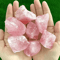Natural Rose Quartz Rough Stone Pink Crystal Aromatherapy Diffuser Healing Decor 3