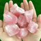 Natural Rose Quartz Rough Stone Pink Crystal Aromatherapy Diffuser Healing Decor 3