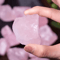 Natural Rose Quartz Rough Stone Pink Crystal Aromatherapy Diffuser Healing Decor 4