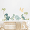 Watercolor Dinosaur Jungle Wall Stickers Adventure Nursery Kids Room Wall Decor 0