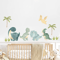 Watercolor Dinosaur Jungle Wall Stickers Adventure Nursery Kids Room Wall Decor 0