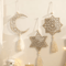 Wooden Ramadan Moon Tassel Ornaments Eid Mubarak Hanging Decor Set 0