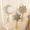 Wooden Ramadan Moon Tassel Ornaments Eid Mubarak Hanging Decor Set 1