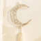 Wooden Ramadan Moon Tassel Ornaments Eid Mubarak Hanging Decor Set 2