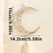 Wooden Ramadan Moon Tassel Ornaments Eid Mubarak Hanging Decor Set 5
