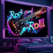 VIKAMA Neon Rock Guitar Tapestry Electric Music Wall Decor For Bedroom Studio 0