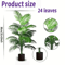 24Leaf Artificial Areca Palm Plant In Pot Tropical Indoor Outdoor Decor Tree 4