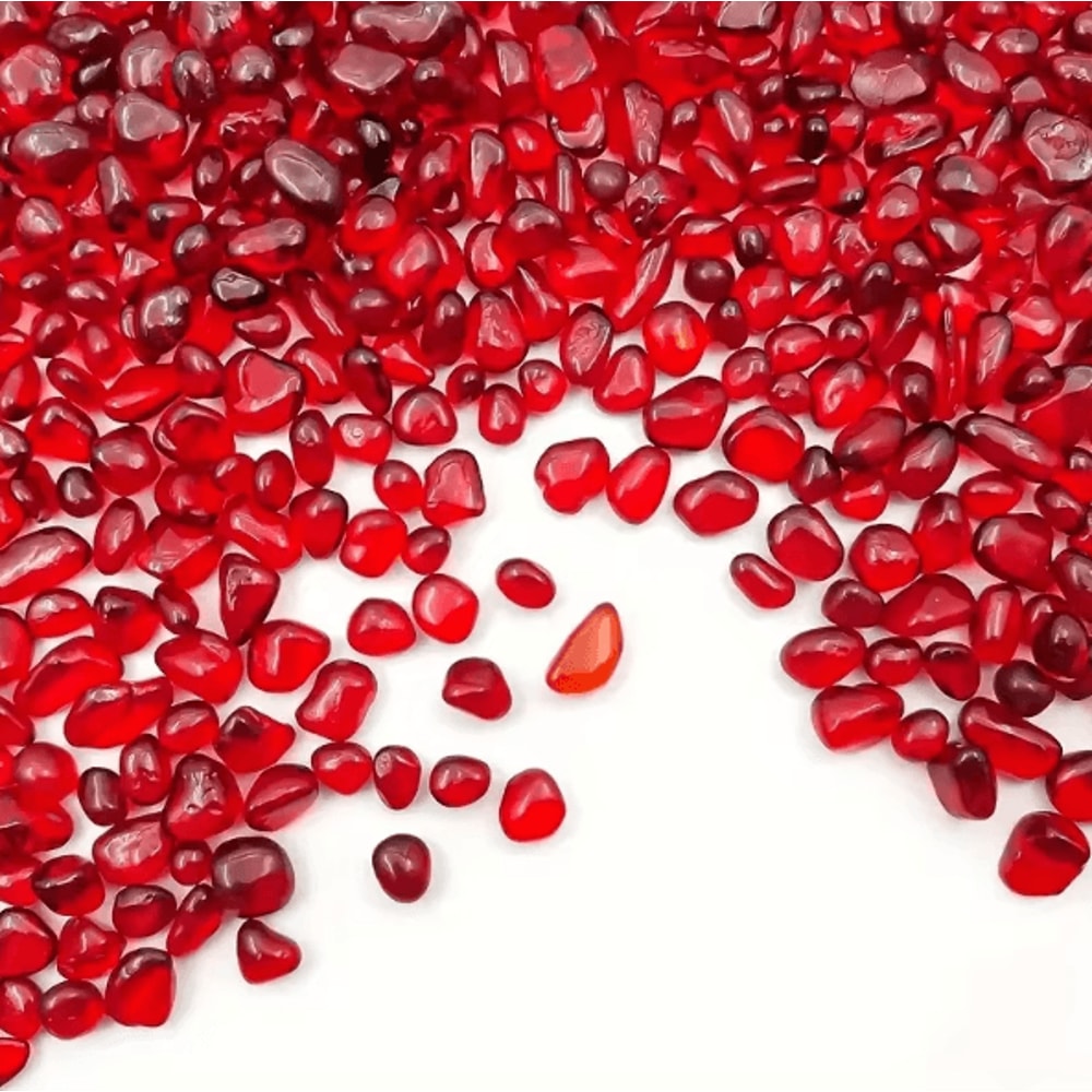 Red Glass Gravel Chips Decorative Crystal Stones For Vase Aquarium DIY Decor 2