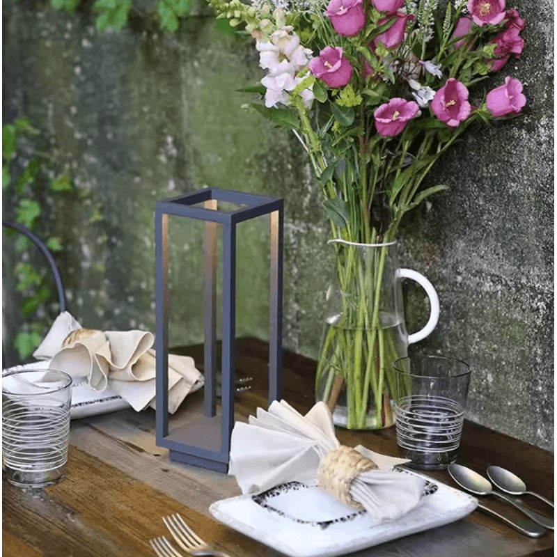 Rechargeable LED Table Lamp Modern Cordless Restaurant Home Decor Light 0