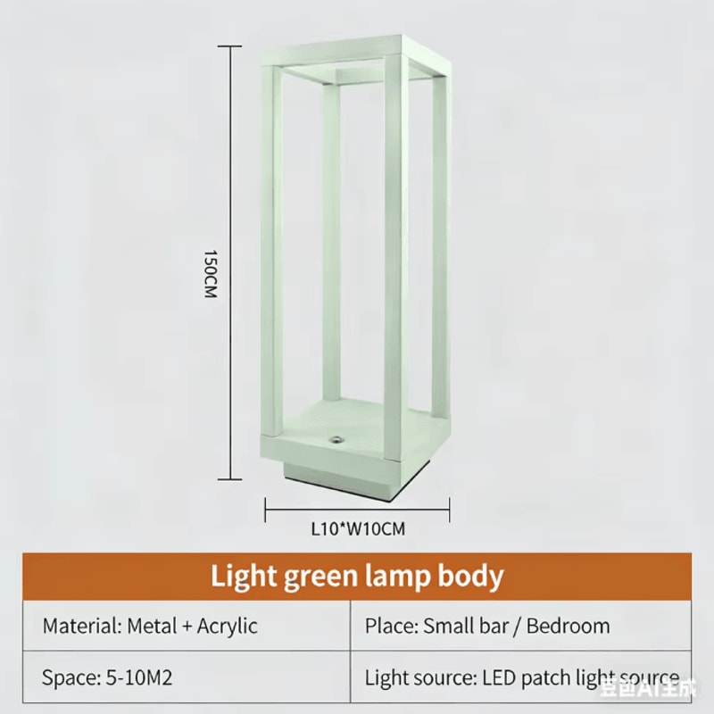 Rechargeable LED Table Lamp Modern Cordless Restaurant Home Decor Light 9