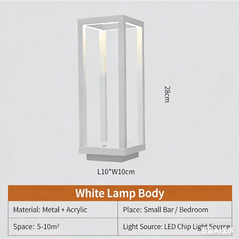 Rechargeable LED Table Lamp Modern Cordless Restaurant Home Decor Light 5