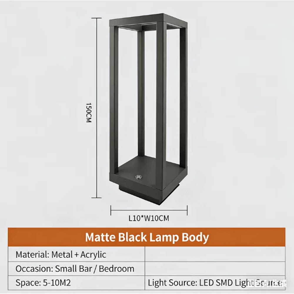 Rechargeable LED Table Lamp Modern Cordless Restaurant Home Decor Light 6