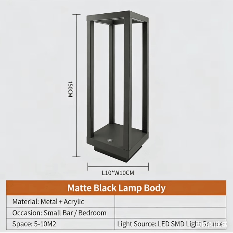 Rechargeable LED Table Lamp Modern Cordless Restaurant Home Decor Light 6