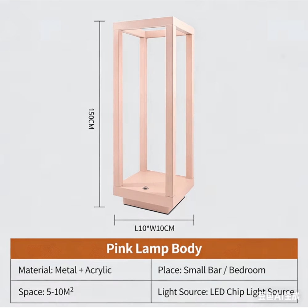 Rechargeable LED Table Lamp Modern Cordless Restaurant Home Decor Light 8