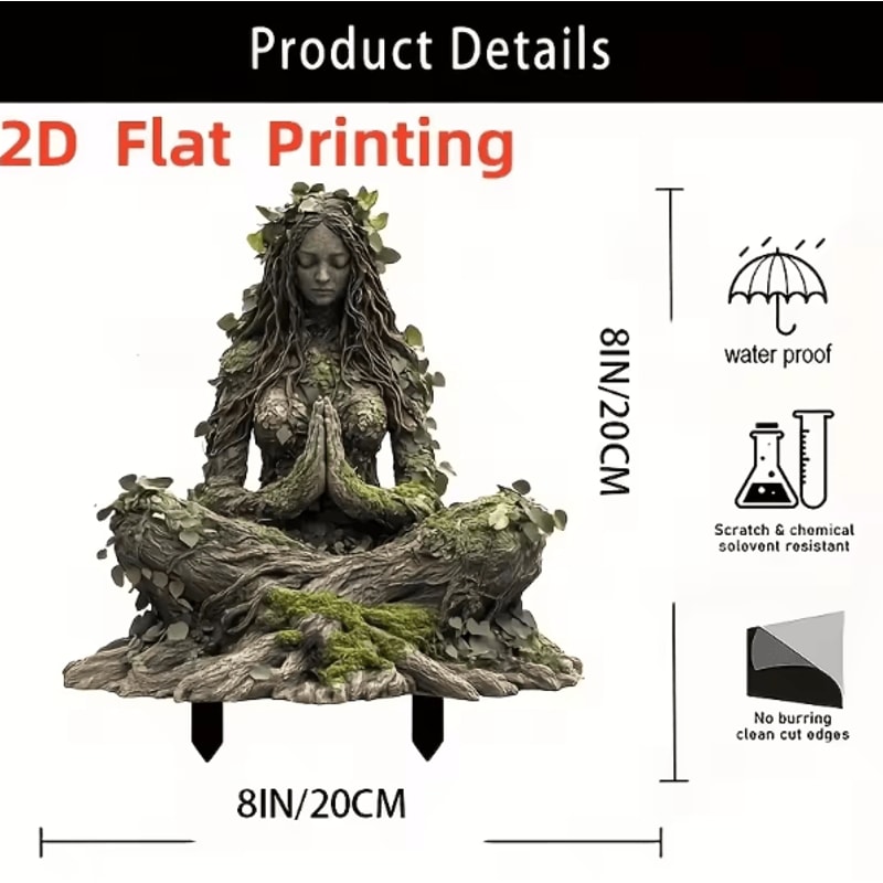 2D Acrylic Elf Bonsai Garden Stake Fairy Landscape Decor For Plants Outdoor Spaces 5