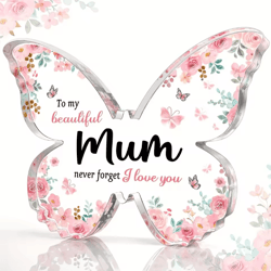 butterfly acrylic plaque for mum – heartfelt keepsake gift for mothers day & birthdays