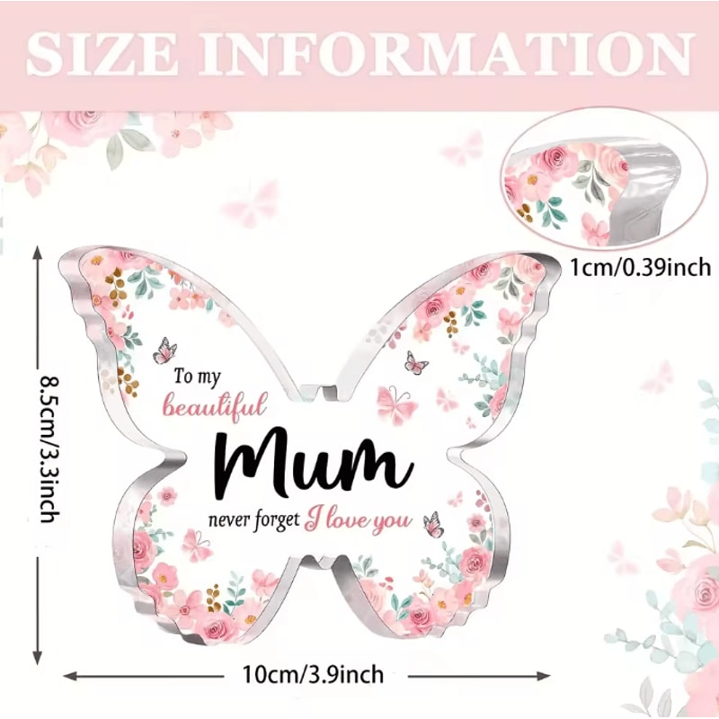 Butterfly Acrylic Plaque For Mum Heartfelt Keepsake Gift For Mothers Day Birthdays 5