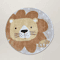 Cartoon Lion Plush Round Rug Soft Fluffy Kids Carpet For Nursery Living Room 2