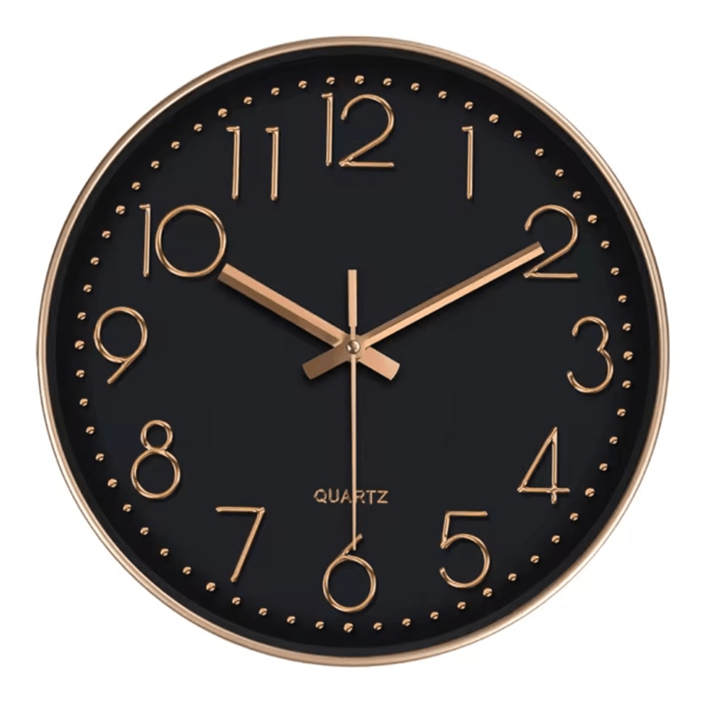 Minimalist Silent Quartz Wall Clock Modern NoTicking Decor 81012 Inch 9