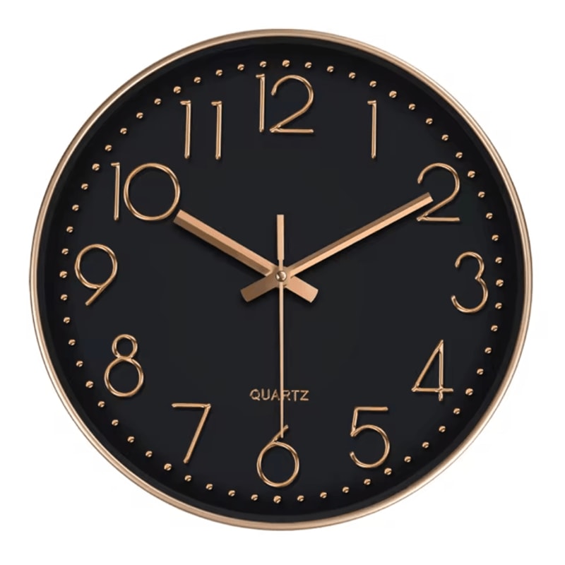 Minimalist Silent Quartz Wall Clock Modern NoTicking Decor 81012 Inch 9