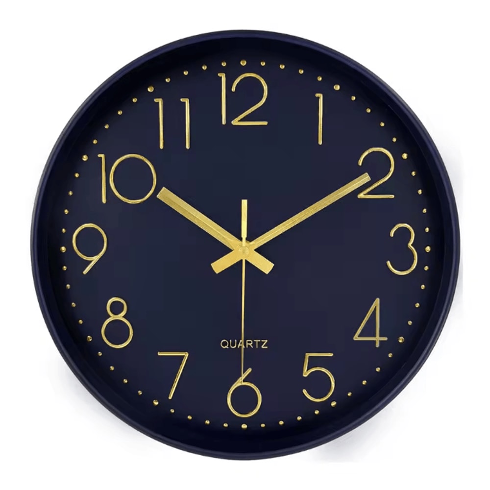 Minimalist Silent Quartz Wall Clock Modern NoTicking Decor 81012 Inch 10