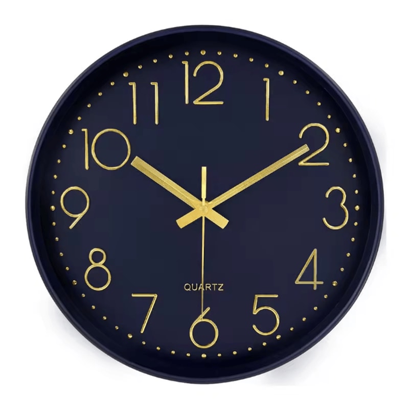 Minimalist Silent Quartz Wall Clock Modern NoTicking Decor 81012 Inch 10