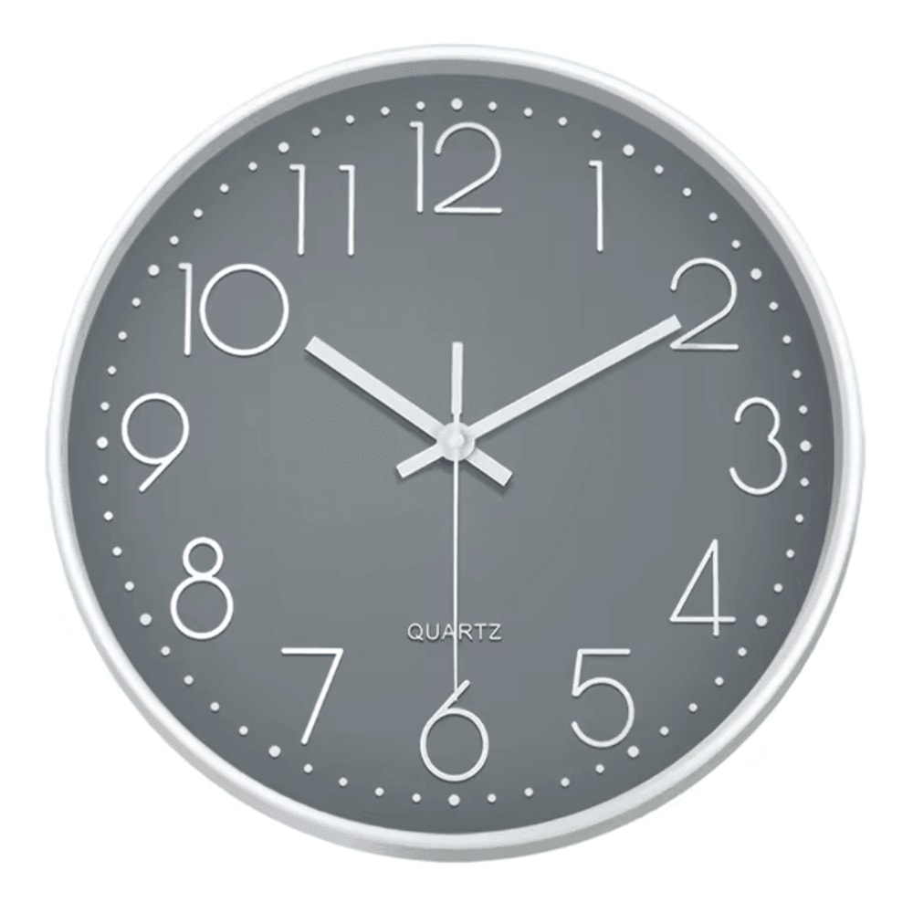 Minimalist Silent Quartz Wall Clock Modern NoTicking Decor 81012 Inch 6