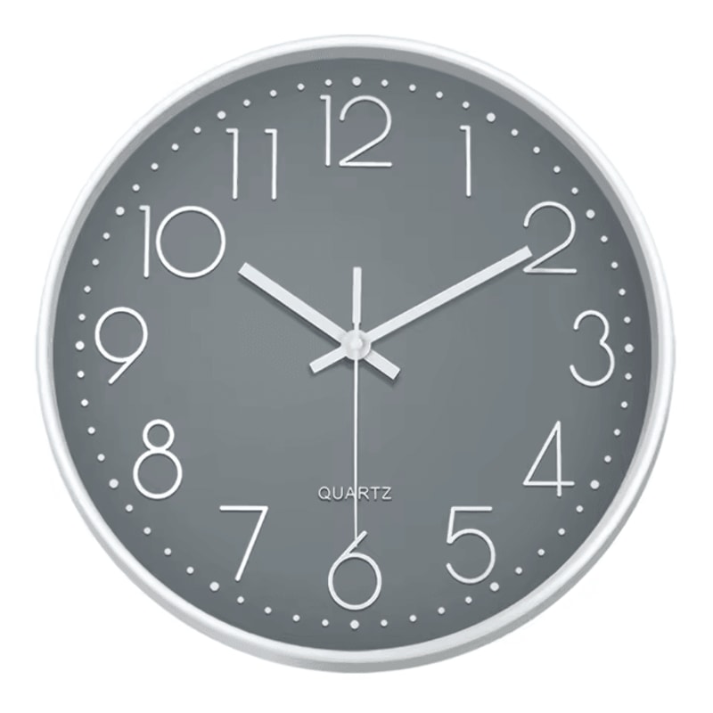 Minimalist Silent Quartz Wall Clock Modern NoTicking Decor 81012 Inch 6