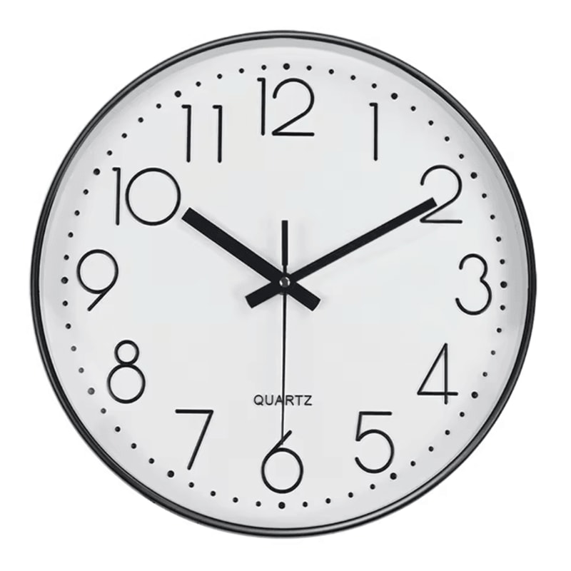 Minimalist Silent Quartz Wall Clock Modern NoTicking Decor 81012 Inch 8