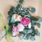 10PCS Artificial Eucalyptus Leaves Stems Silk Greenery For DIY Crafts Wedding Home Decor 2