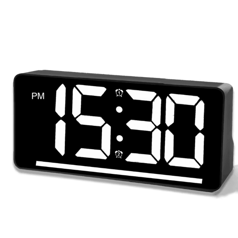 Large LED Digital Alarm Clock With Temperature Night Light Table Clock For Bedroom Office 5