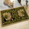 Green Floral Welcome Doormat Washable Indoor PlantThemed Entryway Rug 1