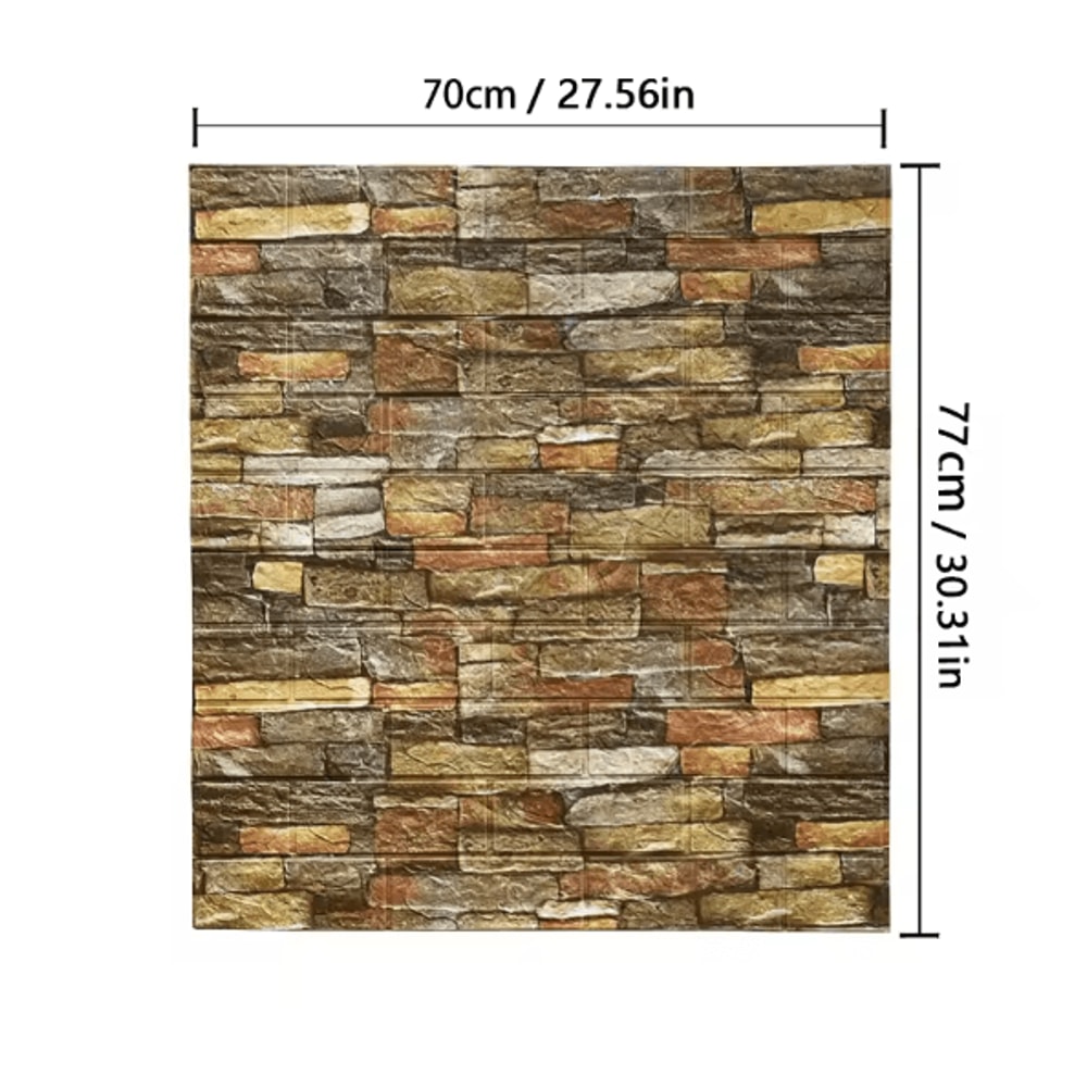 3D Faux Brick Wall Sticker Panels SelfAdhesive Waterproof DIY Wallpaper 5