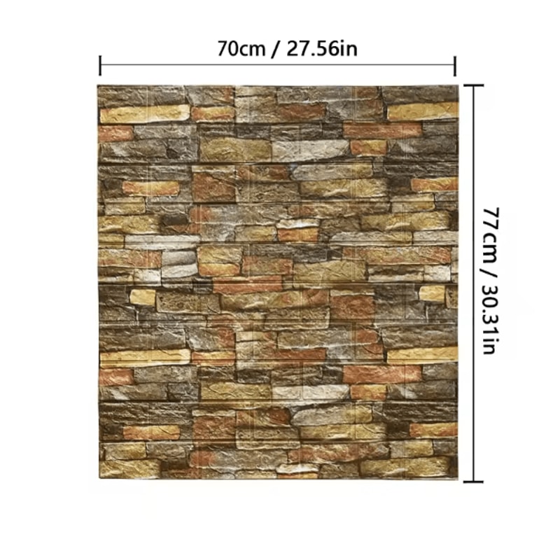 3D Faux Brick Wall Sticker Panels SelfAdhesive Waterproof DIY Wallpaper 5