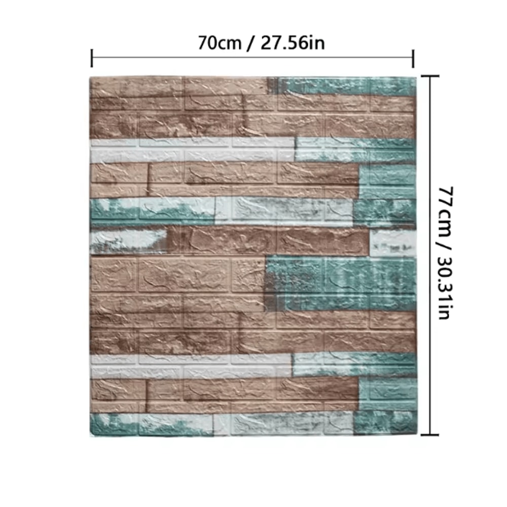 3D Faux Brick Wall Sticker Panels SelfAdhesive Waterproof DIY Wallpaper 7