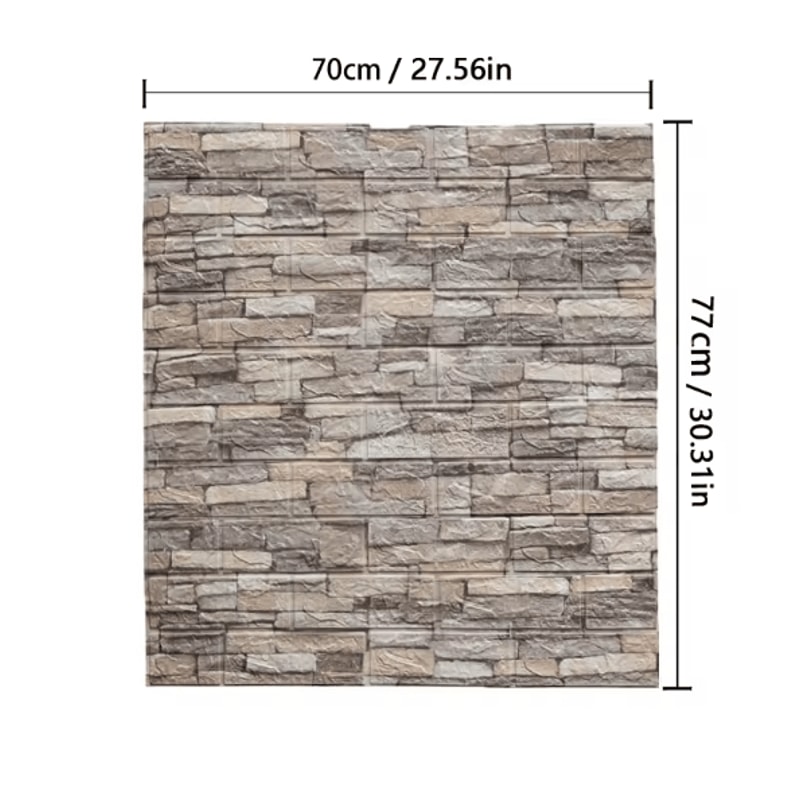 3D Faux Brick Wall Sticker Panels SelfAdhesive Waterproof DIY Wallpaper 8